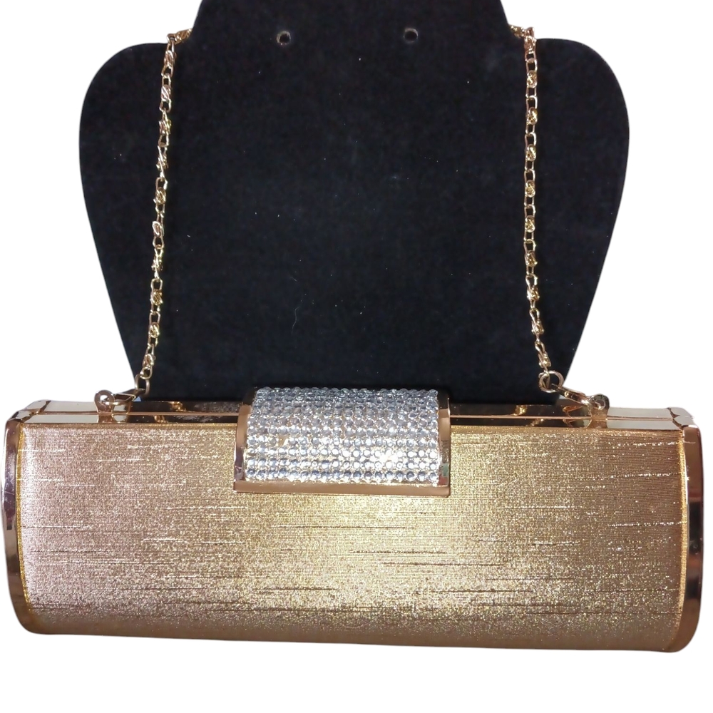Elegant Gold And Rhinestone Clutch